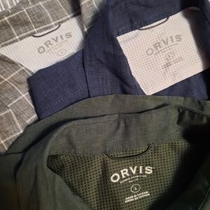 Orvis Plaid and Solid Shirt Trio - Gray, Blue, Green